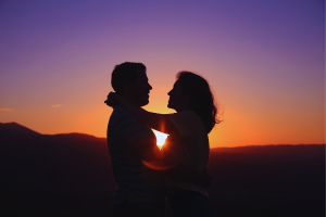 Couple embracing each other lovingly, a sign of good communication in relationships