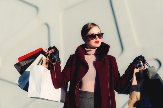 Women with large purchases think they are having a "love yourself" moment.
