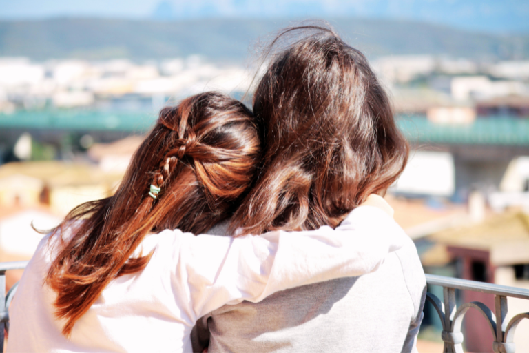 Woman Reach out for support from trusted friends looking for spiritual support