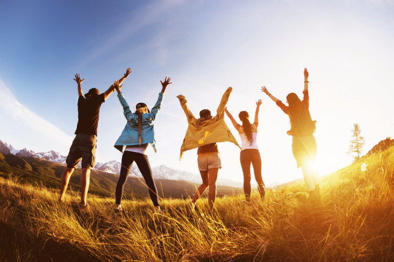 A group of people engage in an experience of spontaneity and joy that awakens their inner wonder and curiosity
