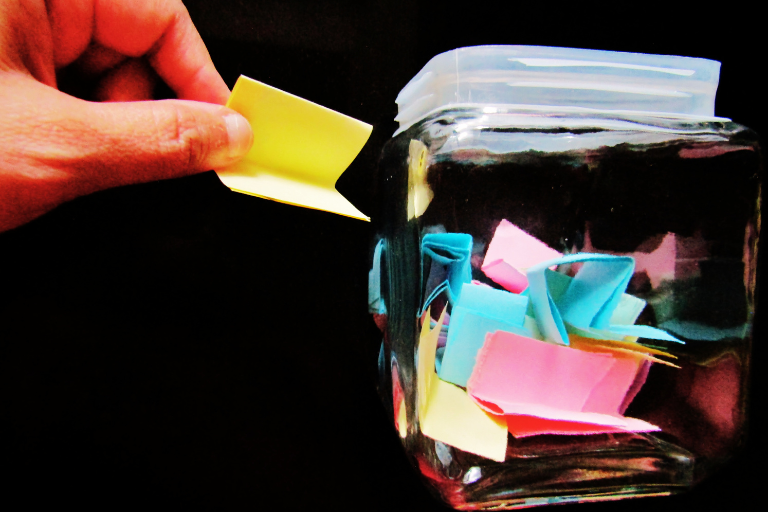 Write down your daily accomplishments put in a "win jar"
