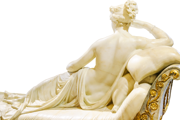 The statue of a woman accepting her imperfections