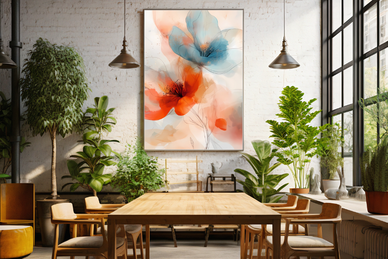 Our watercolor flower series not only adds elegance but also transforms any corner into a mindfulness retreat, perfect for meditation or unwinding.