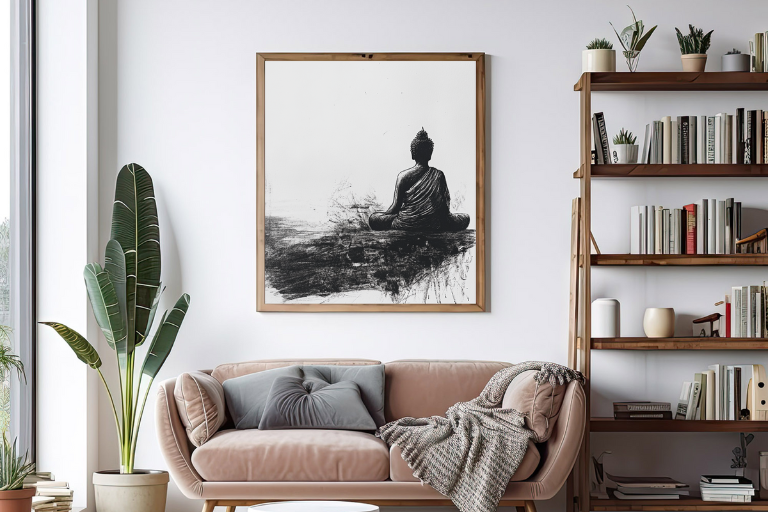 Minimalist Buddha series is intentionally created to symbolize self-love, growth, and the beauty of imperfection