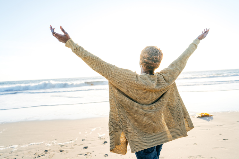 After a woman finds her higher self, she learns to care and love herself more